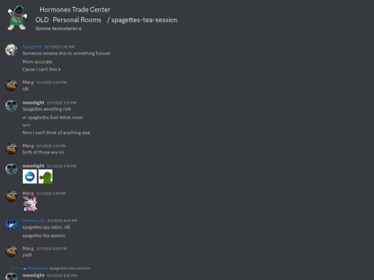 discord archives/🧦Hormones Trade Center👛 - OLD🧣Personal Rooms🧣 - spagettes-tea-session [969775903301320705] screenshot